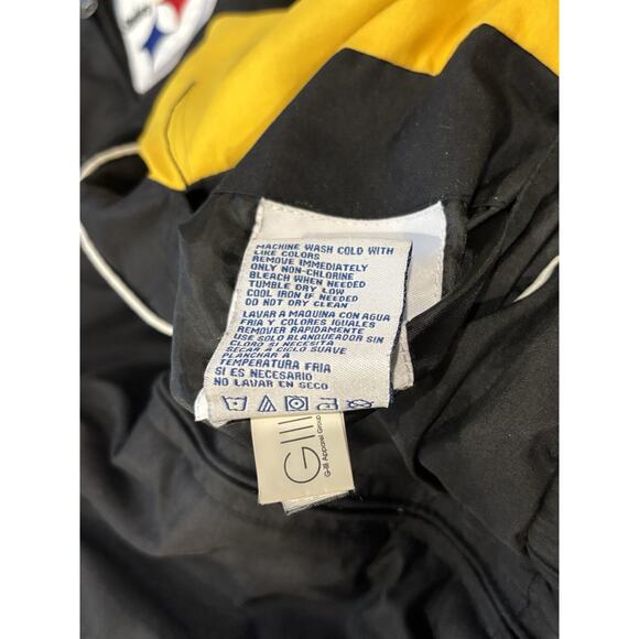 NFL Pittsburgh Steelers Vintage Reversible Fleece Jacket Block Men's Large - Picture 5 of 9